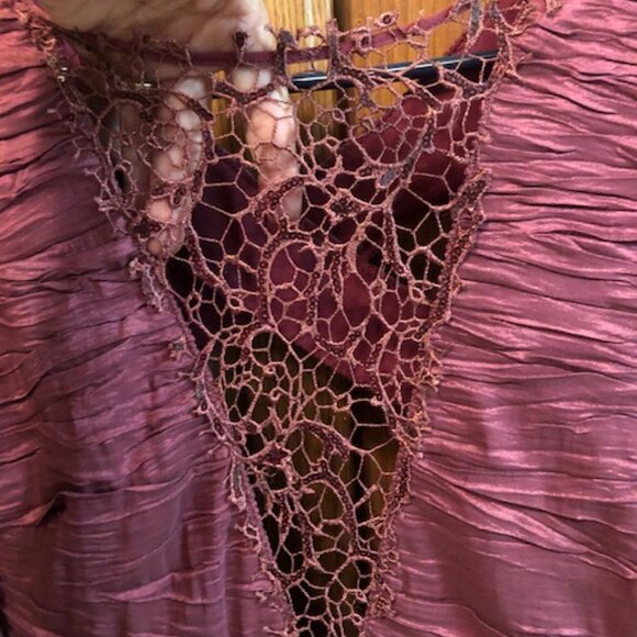 Free People Wine Colored Party dress Size 4 - Picture 3 of 7